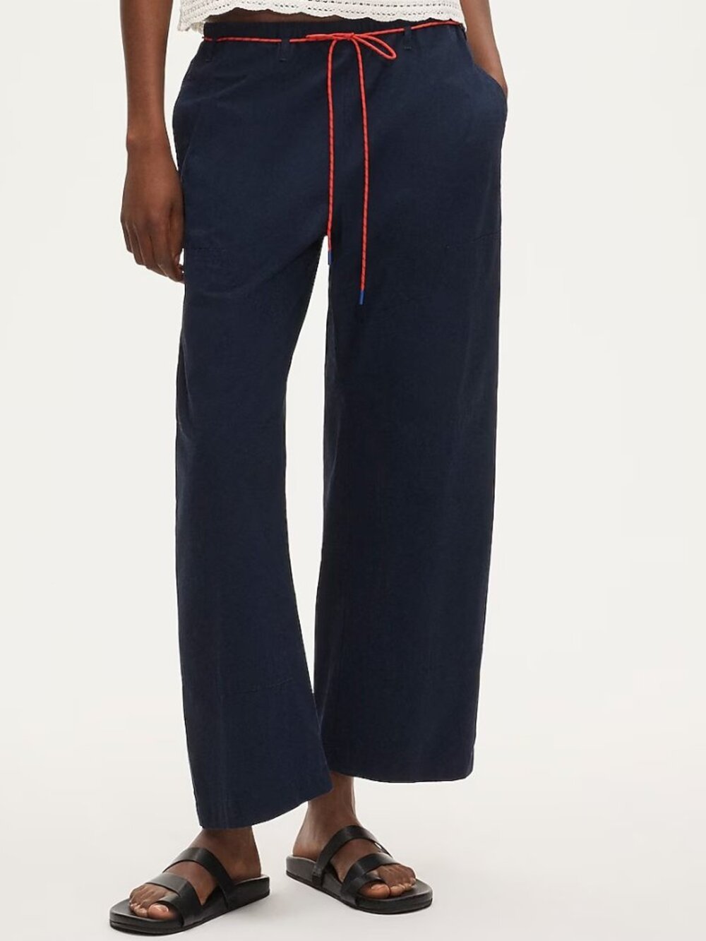 J. Crew Luna Pant with Removable Paracord in Navy